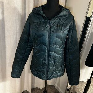 Outdoor Research Dark Green Hooded Puffer Jacket